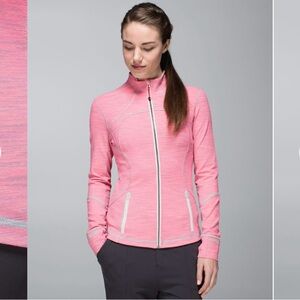 LULULEMON Women’s Full Zip Forme Jacket Wee  Are From Space Neon Pink Opal Sz 10